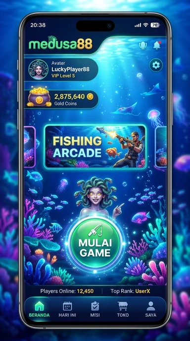 Ilustrasi proses unduh aplikasi yang cepat di medusa88.